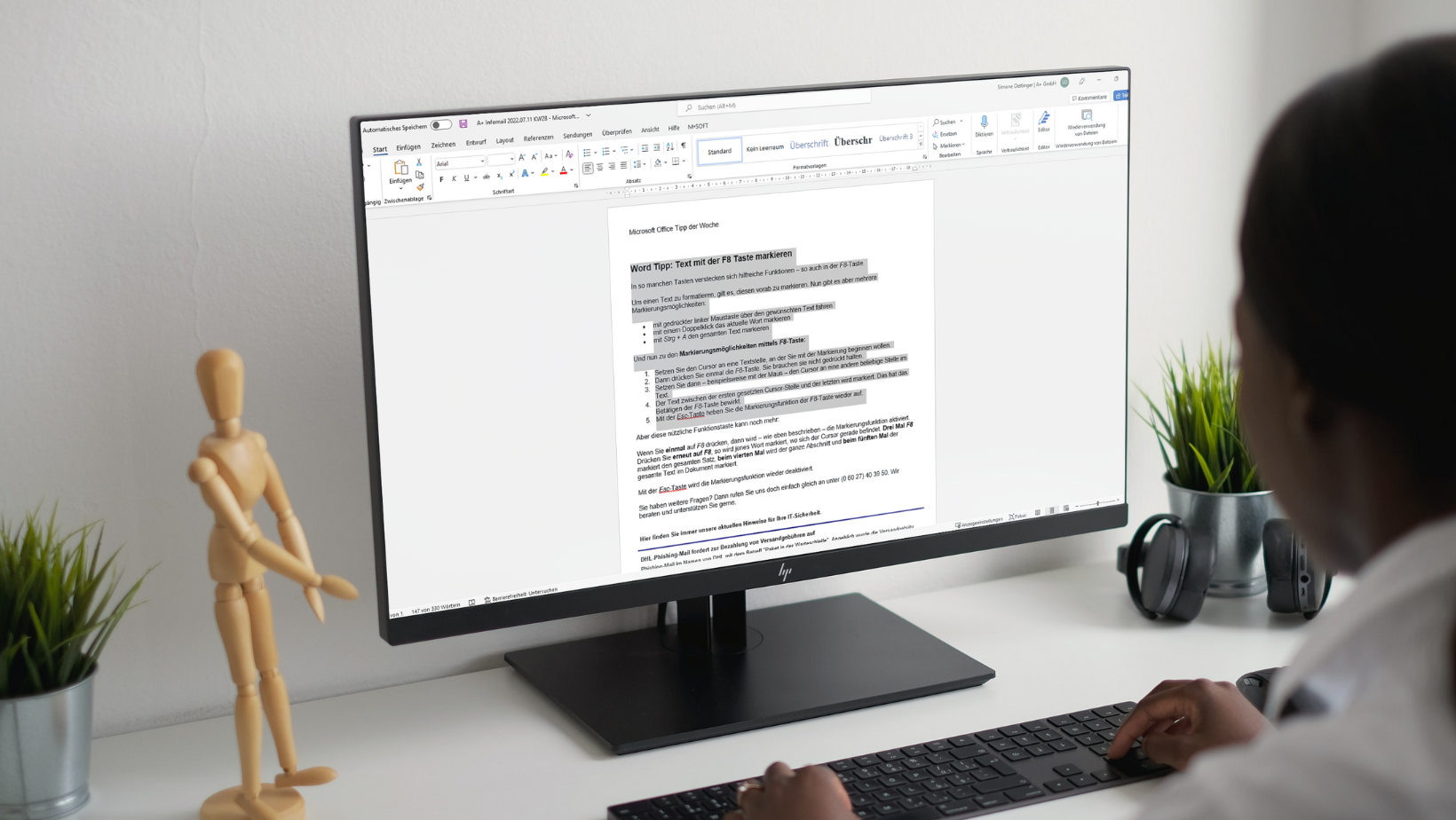 You are currently viewing Microsoft Office Word Tipp: Text mit der F8 Taste markieren